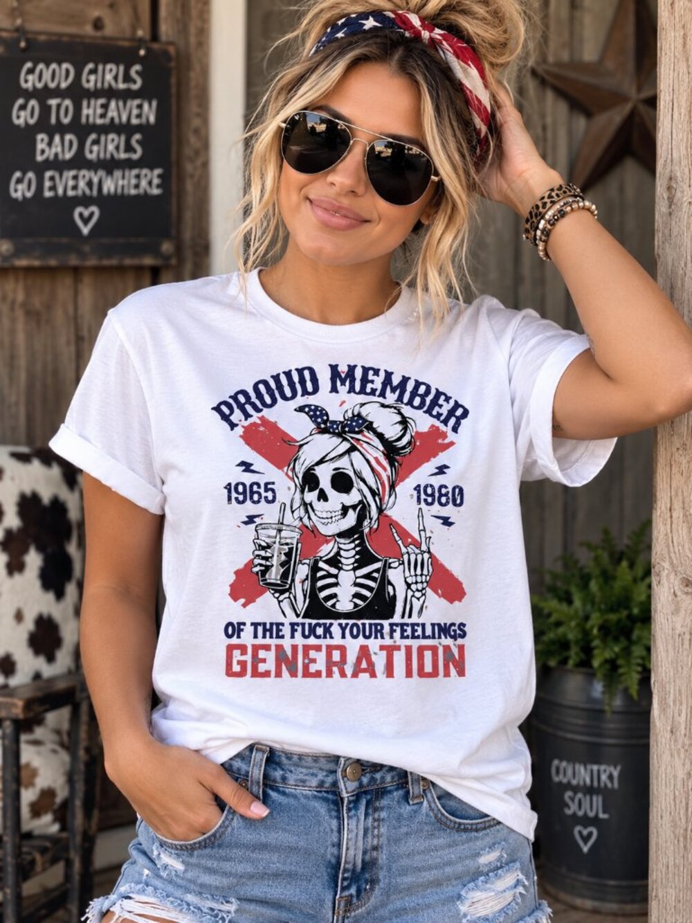 Proud Member Of The F* Your Feelings Generation Graphic T-Shirt Womens Tee